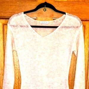 Lattelier Cream Cashmere Sheer Sweater